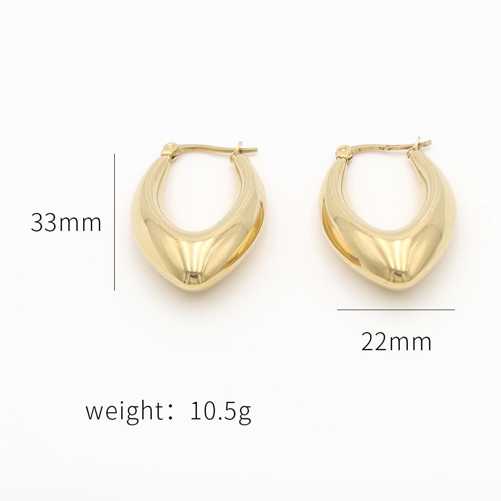 U-Shaped Titanium Steel Women'S Earrings Temperament French Personalized Earrings High-End Earrings Jewelry