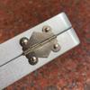 Scatola Rettangolare in Metallo Grigio Argento Resistente con Coperchio - Ideale per Conservare Bollette, Cosmetici, Cancelleria - Perfetta per Casa, Ufficio