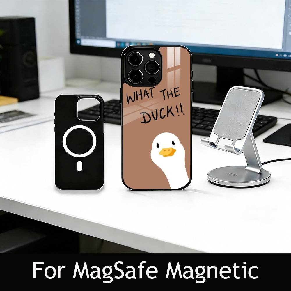 Duck Phone Case For iPhone17,16,15,14,13,12,11 Plus,Pro Magnetic with Magsafe Wireless Charging