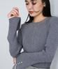 Bis Pearl Flare Sleeve Knit BVM64120 Gray Sub Women's (09)