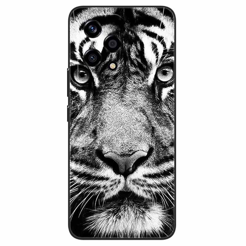For Honor 200 Lite Case Animlas Painted Cool Silicon Black Soft Bumper for Honor 200Lite Phone Cases Wolf Cartoon TPU Shells Bag