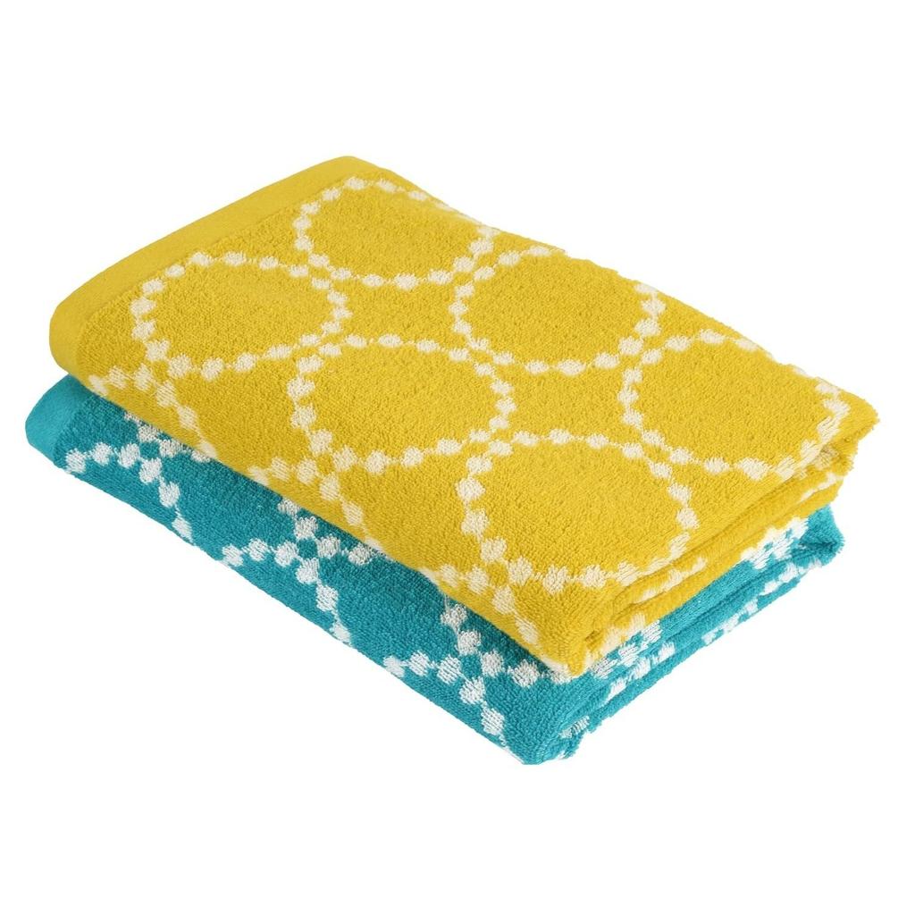 Kosugizen Daily Towel Bath Nordic Style Ihana GreenYellow 60120 Cm Moderate Volume Everyday Use 2-piece Set ASV-6911-2