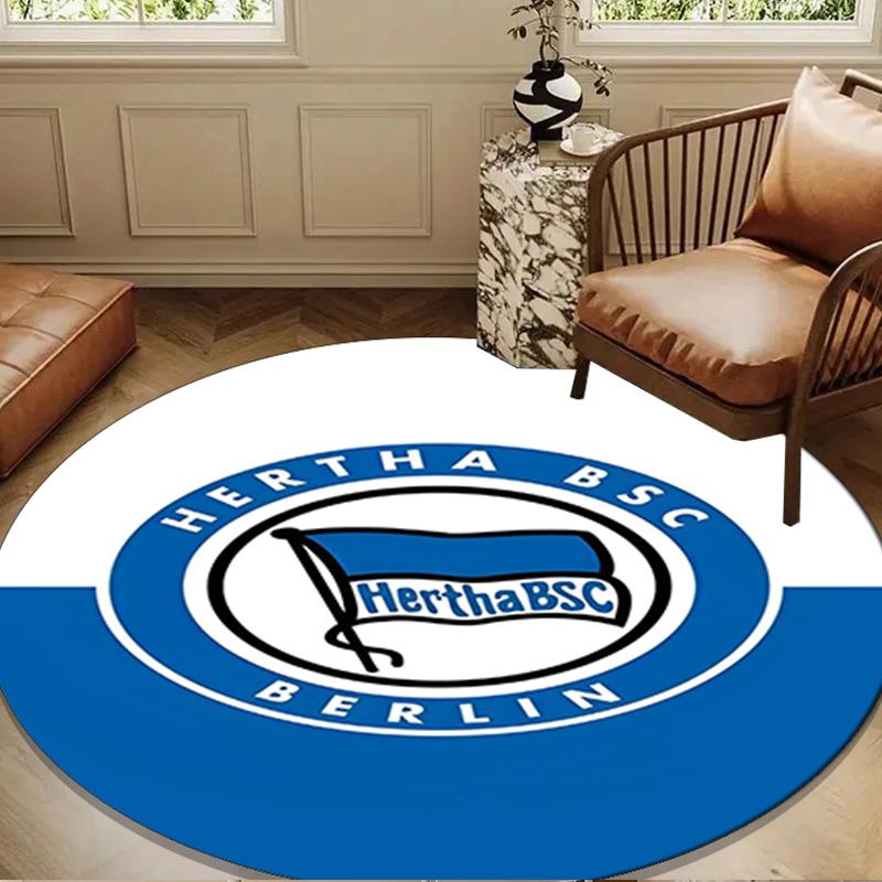 Hertha Bsc Berlin Crest Round mat Home Decor, Chair rug For livingroom,Bedroom, doormat home decor Birthday Gift Christmas Gifts