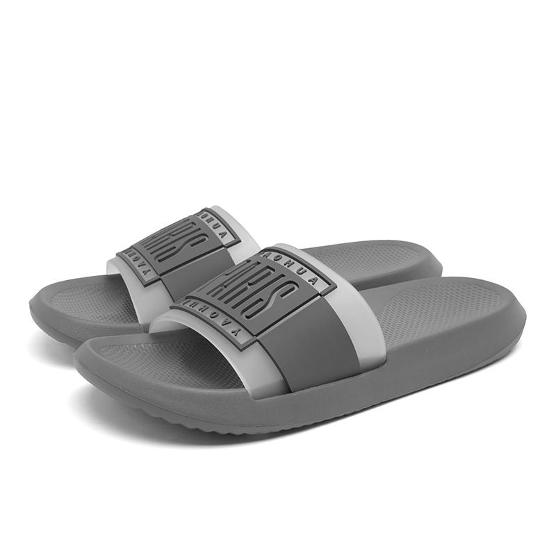 

Тапочки для мужчин Шлепанцы для ванной Нескользящие домашние сандалии Мужская обувь Пляжные шлепанцы Однотонные повседневные туфли Zapatos Hombre 45 серый