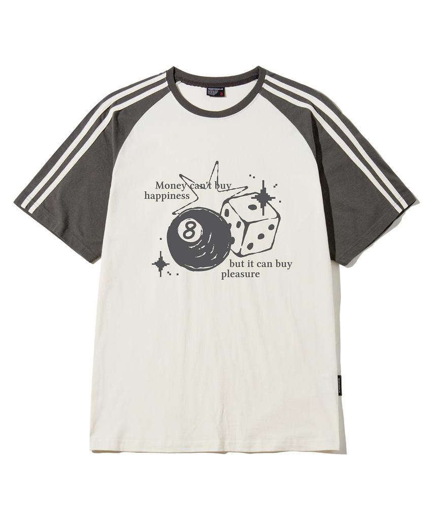 ELIMENO El Gamble Raglan Line Short Sleeve T-Shirt 5 Colors