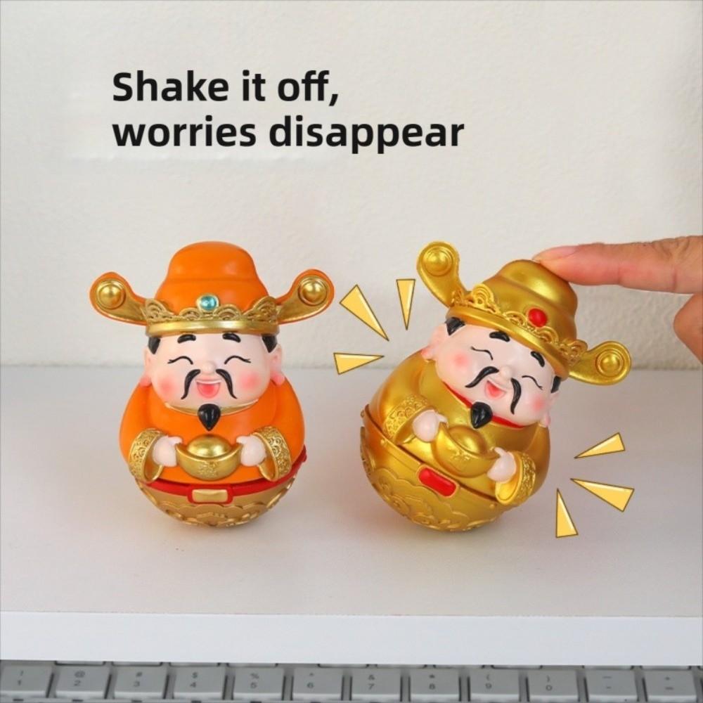 Blessing New Year Tumbler Doll Cute Fortune Desktop Decoration  Spring Festival