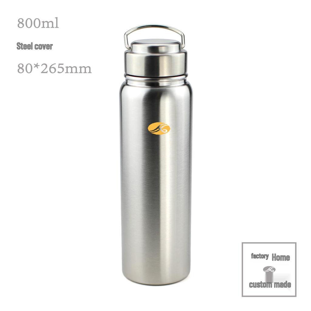 American-Style Large Capacity Stainless Steel Thermos - Portable Outdoor Sports Water Bottle