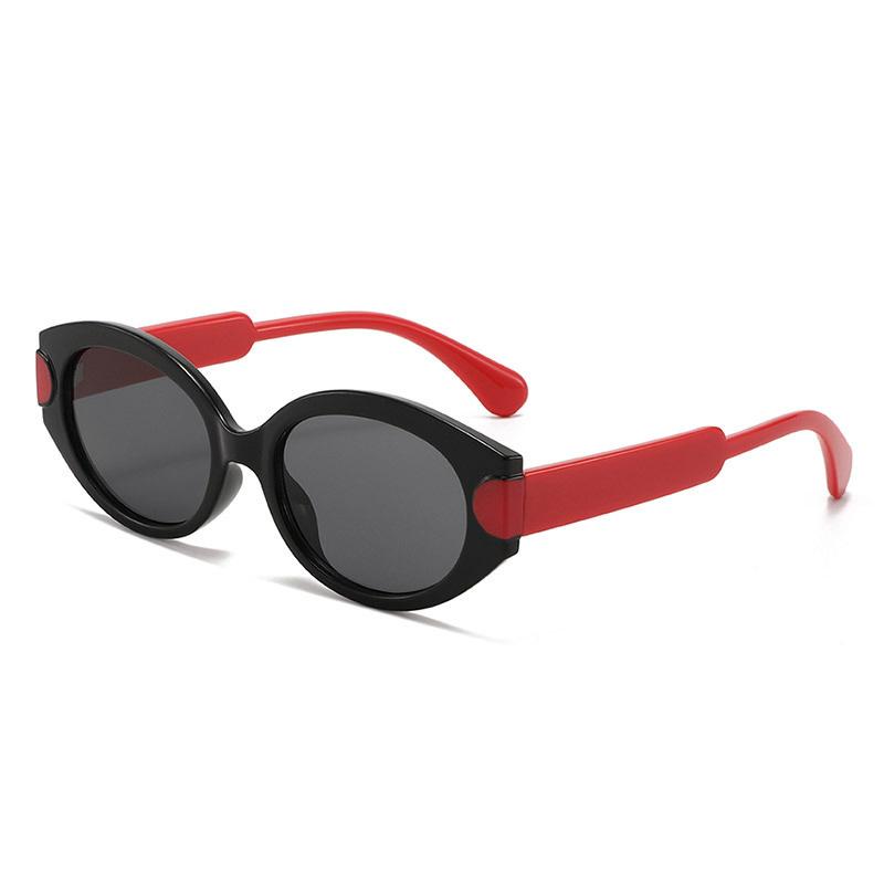 

JYL Fashion Cat Eye Sunglasses UV400 High-End Cross-Border Trendy / 18040 black frame gray film квасолі чорного кольору