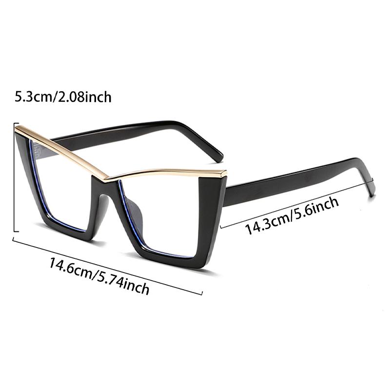 Vintage Cat Eye Optical Frames Women Fashion Oversized Candy Color Rim Glasses Trendy Stylish Blue Light Blocking Eyewear