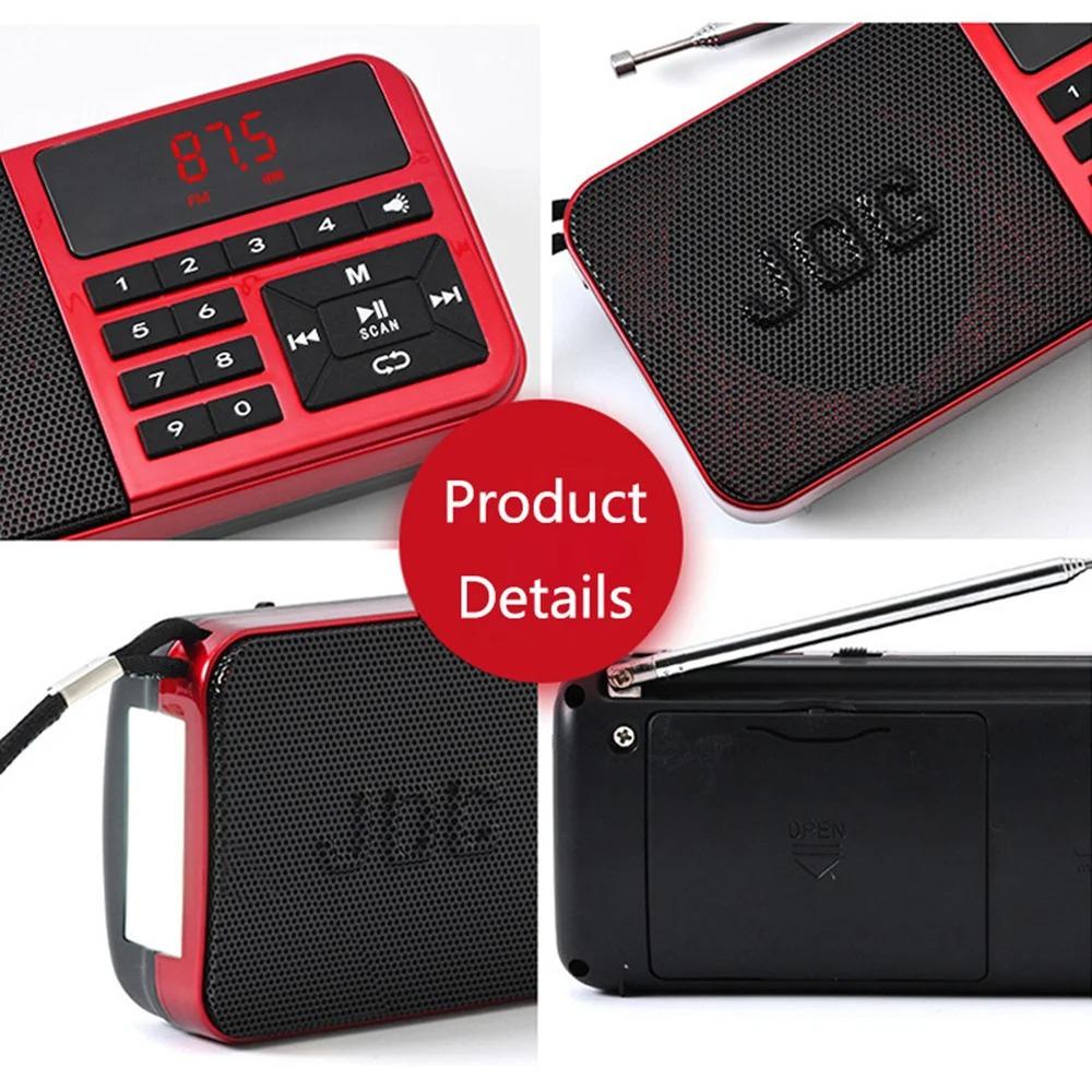 Bluetooth Speaker Radios Mini Portable Pocket FM Radio USB MP3 with Rechargeable Battery For Go Hiking FM Radio Receiver