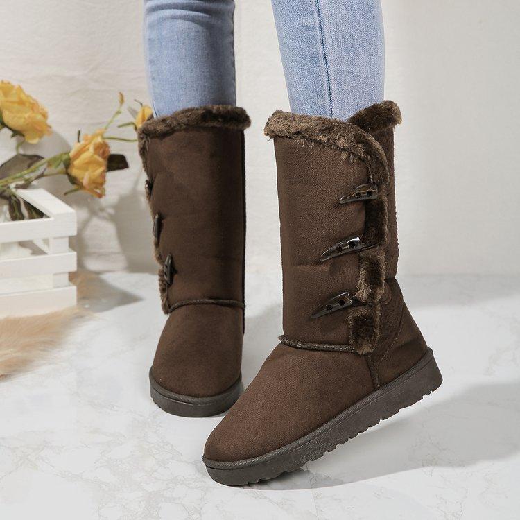 Schneestiefel Wade Damenstiefel Wolle Damen Warme Schuhe Winter