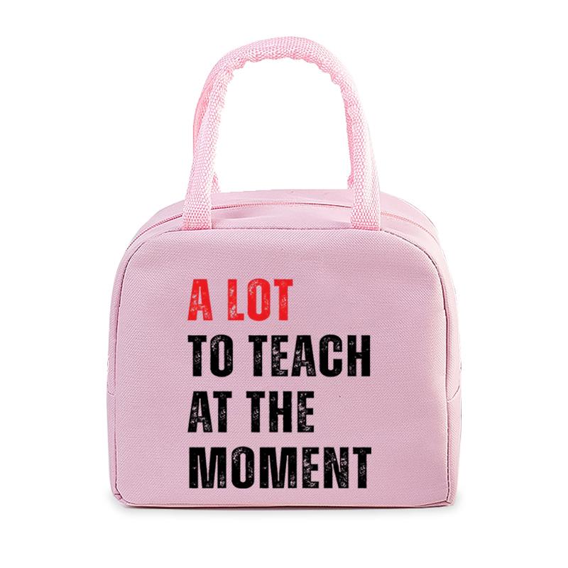 "Teachers Change The World" Pattern Women Men Portable Lunch Bags Funny Books Coffee Pencil Thermal Food Insulation Lunch Bag
