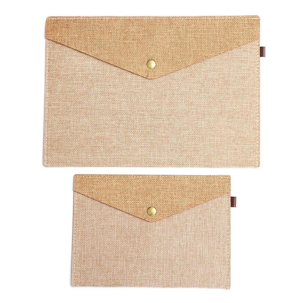Home Imitation Linen Canvas Document Bag File Folders Folders Organizers File Envelopes File Bags