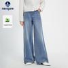 Women's Water-Resistant Wide-Leg Denim Pants