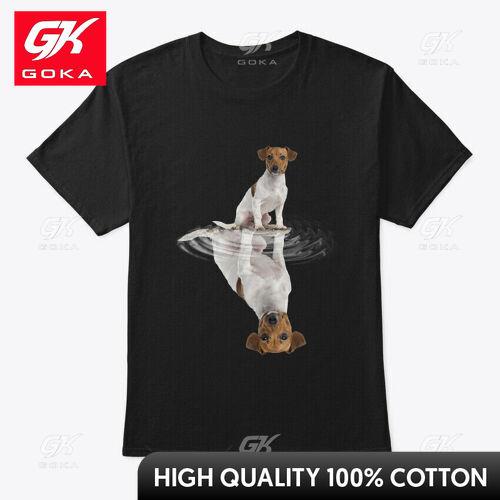 

Jack Russell Reflection Love Dog Graphic T Shirts Unisexs Clothing New in Tops Tees Cotton Women Funny Summer Tshrits 3XL