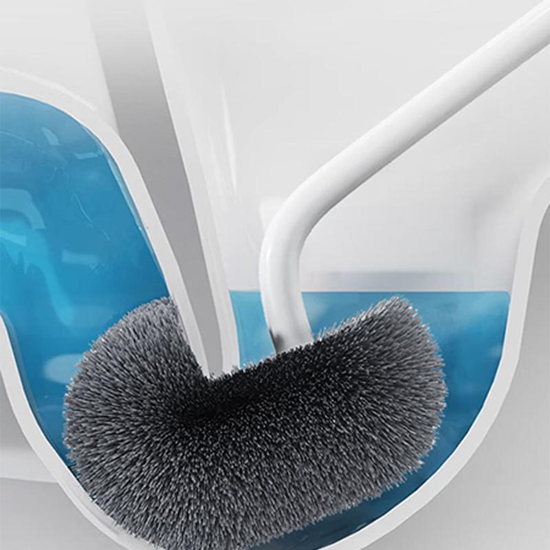 Long Handle Soft Bristle Upturned Head Toilet Brush Household Wall-mounted Style No Dead Corners Toilet Squatting Pit Universal