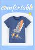 New Summer Boys' Rocket Print Short Sleeve T-shirt - European American Fashion