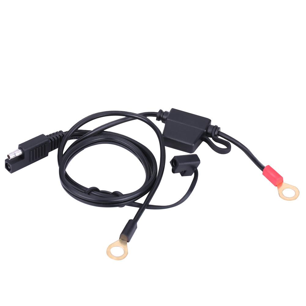 Universal Motorcycle SAE to Dual USB Waterproof Phone GPS Charger Kit Cable Adapter Inline Fuse