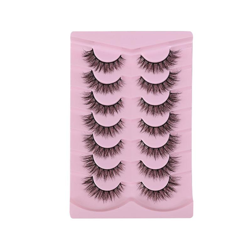 Seven Pairs of 5D Thick False Eyelashes, Natural Messy Eyelashes, Light and Unburdened, Self-grafted False Eyelashes