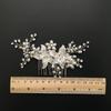 SLBRIDAL Handmade Rhinestones Crystal Pearls Floral Wedding Hair Comb Bridal Hair Accessories Bridesmaids Women Hair Jewelry