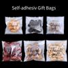 200/100Pcs Thank You Candy Bag Plastic Self-Adhesive Biscuit Snacks Chocolates Lollipop Baking Wedding Birthday Party Gift Bags