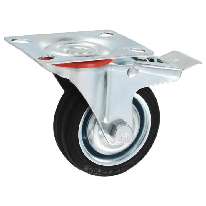 VidaXL Roulettes pivotantes avec double frein 4 pcs 75 mm