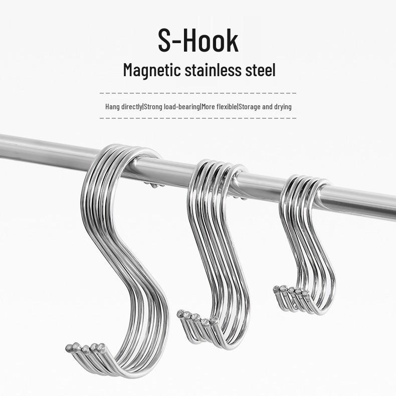 Multi-Purpose S-Shaped Iron Hook for Hanging In Bathroom or Kitchen