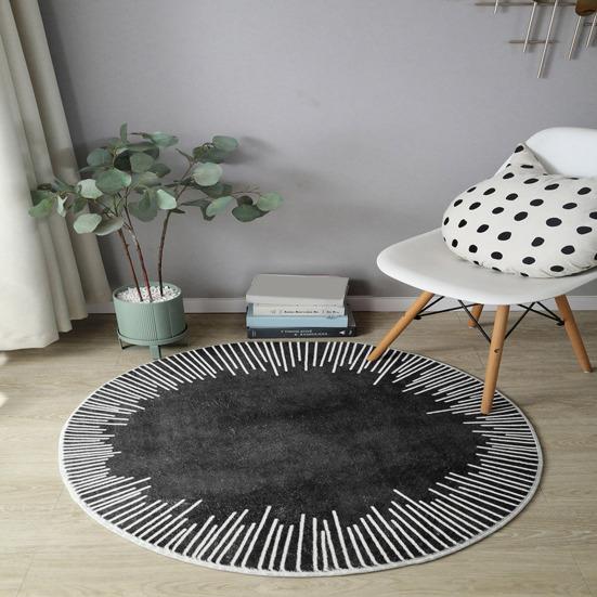 Boho Round Rugs - 2Ft Washable Non-Slip Small Round Area Rug Throw