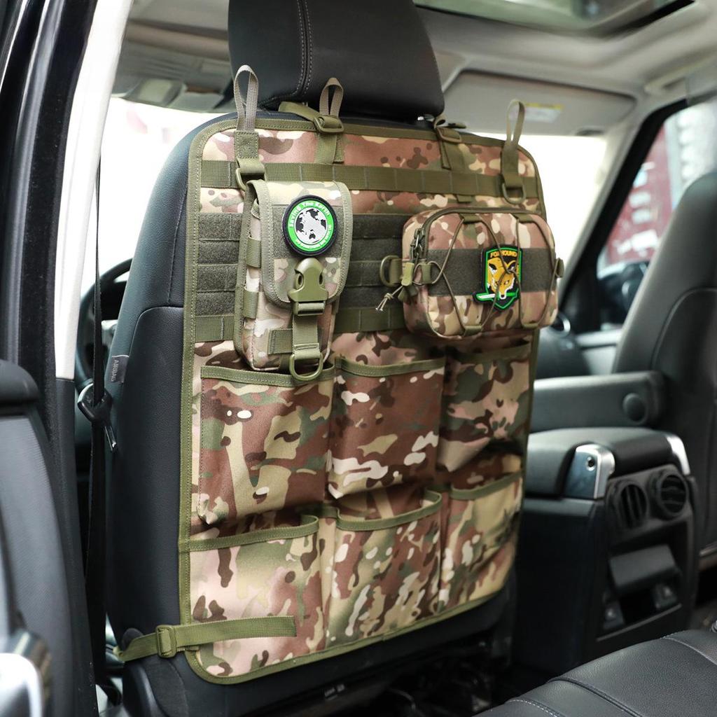 Geantă de depozitare tactică multifuncțională pentru spatele scaunului auto, pentru exterior