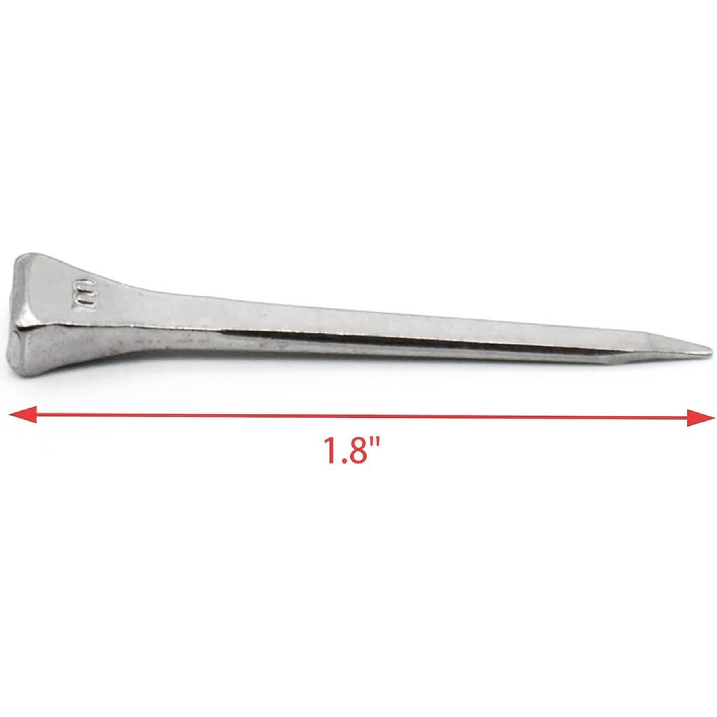 FDXGYH 50pcs E4 Length 47.5mm /1.8inch Horseshoe Nails Carbon Steel Horseshoe Tools for Fixed Lead or Glass(Silver)