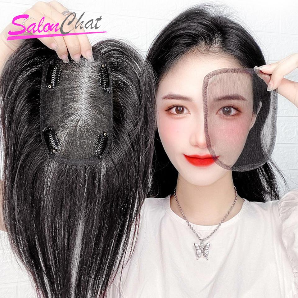 Cheap Handwoven Human Hair Female Wig Swiss Net Reissue Block Toupee Onepiece Hair extension