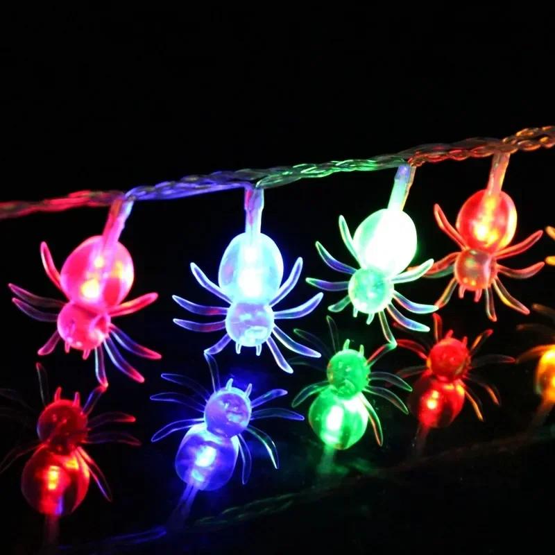 LED Halloween Light String Spider Style Battery Power Festival Party Lighting Decoration Halloween Atmosphere LED String Lights