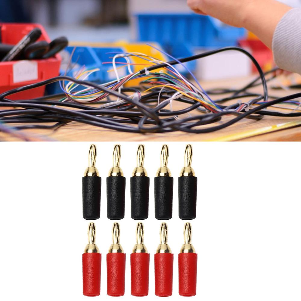 5 Sets Four Blade Speaker Connector 2.5mm Soldering Connector Male  Banana Plug  Electronic Projects