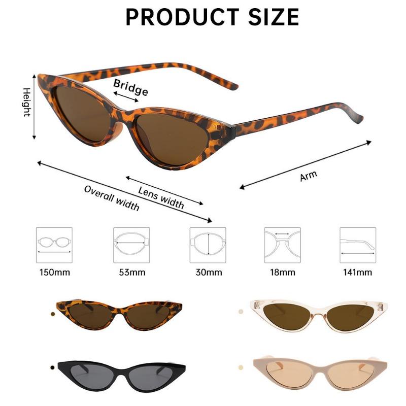 Retro Cat Eye Small Frame Sunglasses Fashion Women European And American Sun Glasses Girls Cool And Trendy Sun Shading Glasses