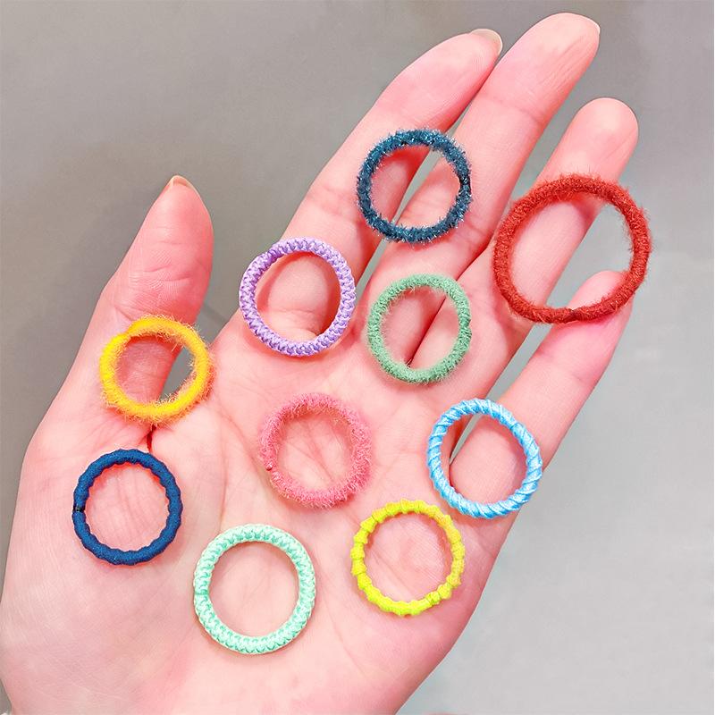 100PCS Candy Small Elastic Hair Bands Nylon Rubber Bands Girls Child Ponytail Holder Scrunchies Hair Rope Kids Hair Accessories