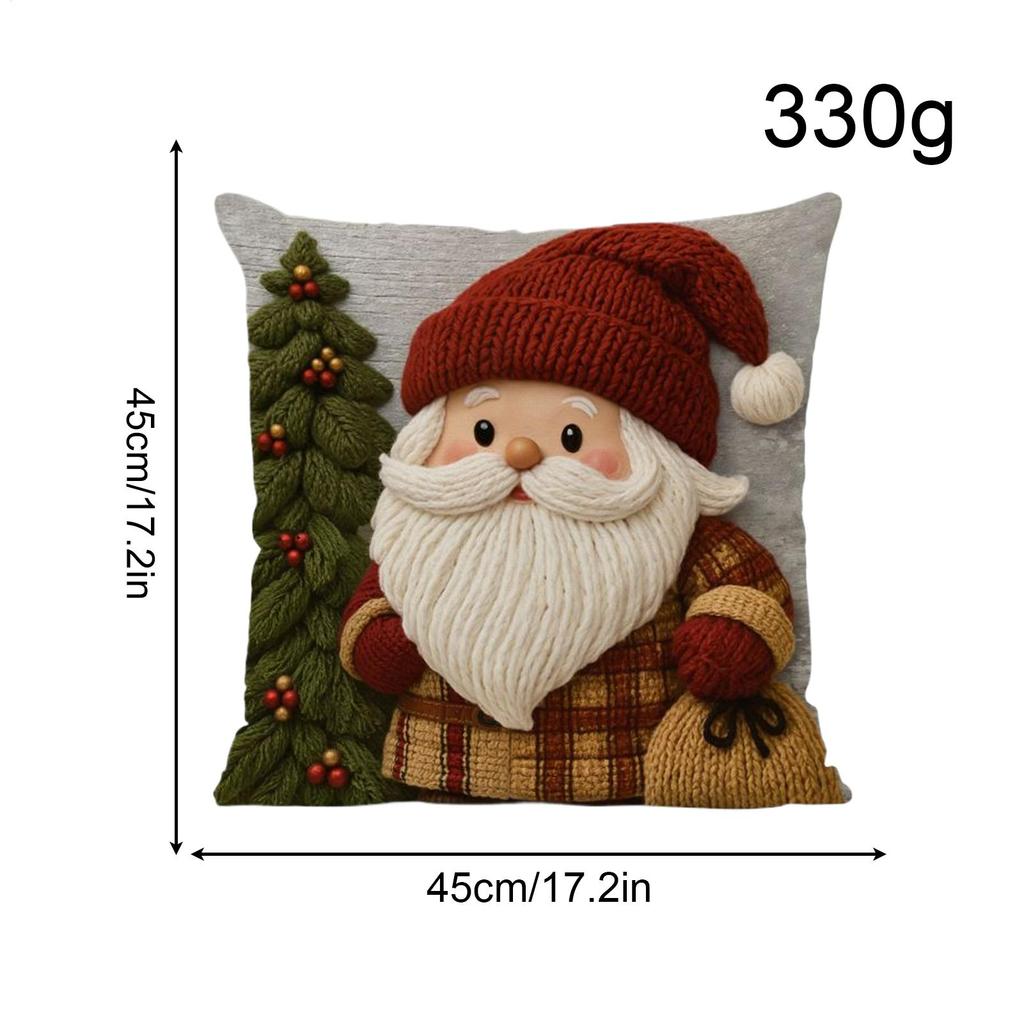 Christmas Pillow Cover Christmas Linen Pillowcase Autumn Decoration Snowman Pillow Covers For Chair Sofa Bedroom Living Room