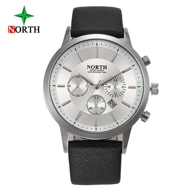 

NORTH Brand Watch Мужские часы Лучшие роскошные мужские часы Автоматическая дата Спортивные часы белый