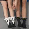 Meias de Casal com Design de Morcego de Halloween, Meias Fofas de Halloween com Design de Fantasma, Meias Confortáveis Magnéticas para Dar as Mãos, Tamanho Único Especial
