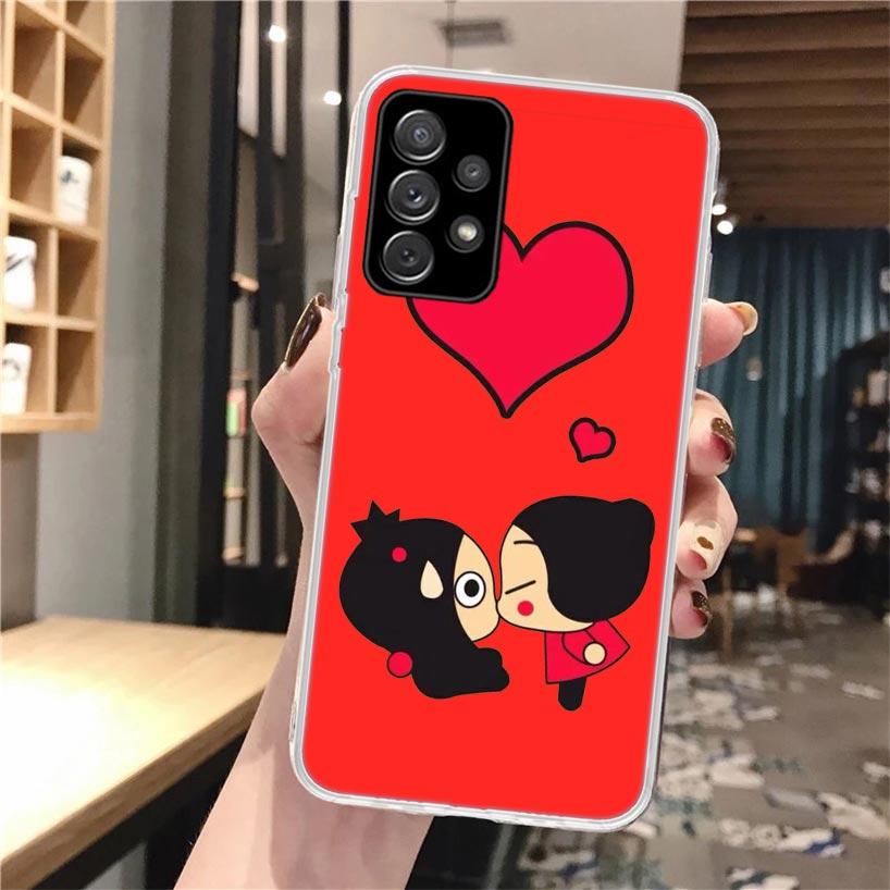 Cute Cartoon Pucca Garu Soft Phone Case For Samsung Galaxy A52 A42 A32 A12 A22 A51 A50S A30S A20S A10S A71 A41 A31 A21S A40 A20E