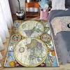 Vintage World Map Carpet suitable as a non-slip mat for the living room or bedroom sofa