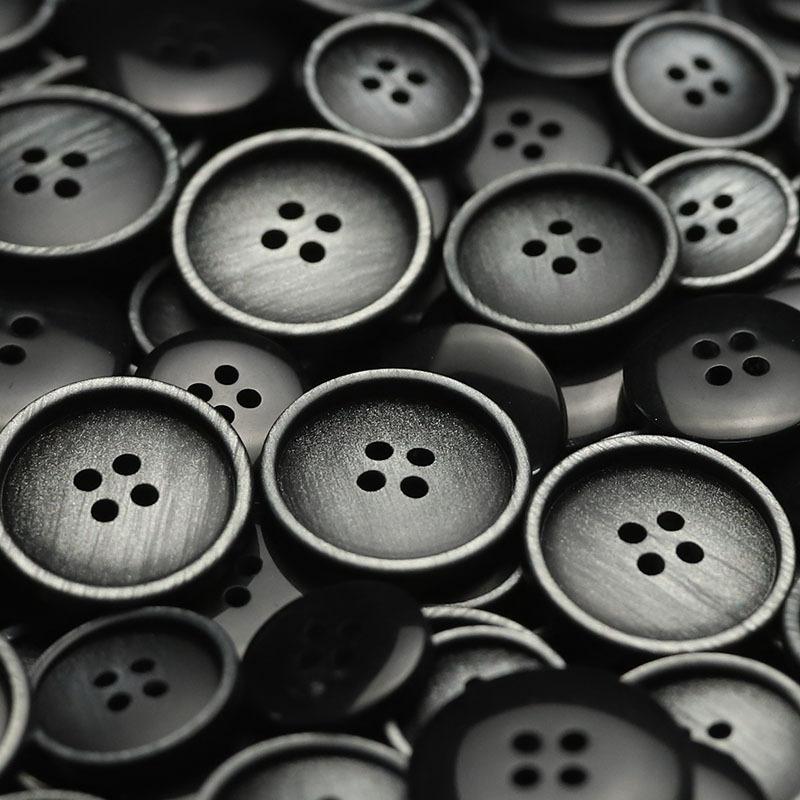 Four-Eye Thin-Edged Resin Buttons, Exquisite Niche Blazer Buttons, Double-Sided Nylon Sweater Decorative Buttons.