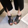 Summer New Color Women's Sandals Side Zipper Fashion Women's Sandals Women's Shoes