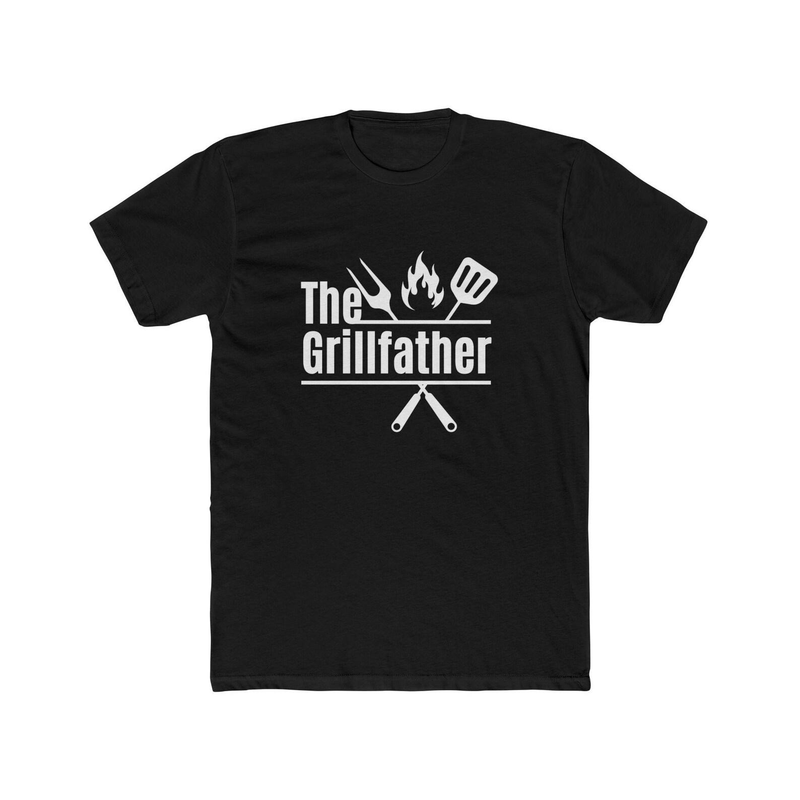 Father s Day T-Shirt - The Grill Father - Men s Cotton Crew Tee L