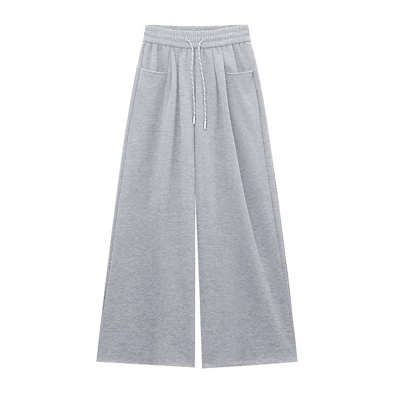 Women's Wide Leg High Waist Drapey Trousers - Spring/Autumn 2025, Loose Slimming Floor-Length Casual Pants.