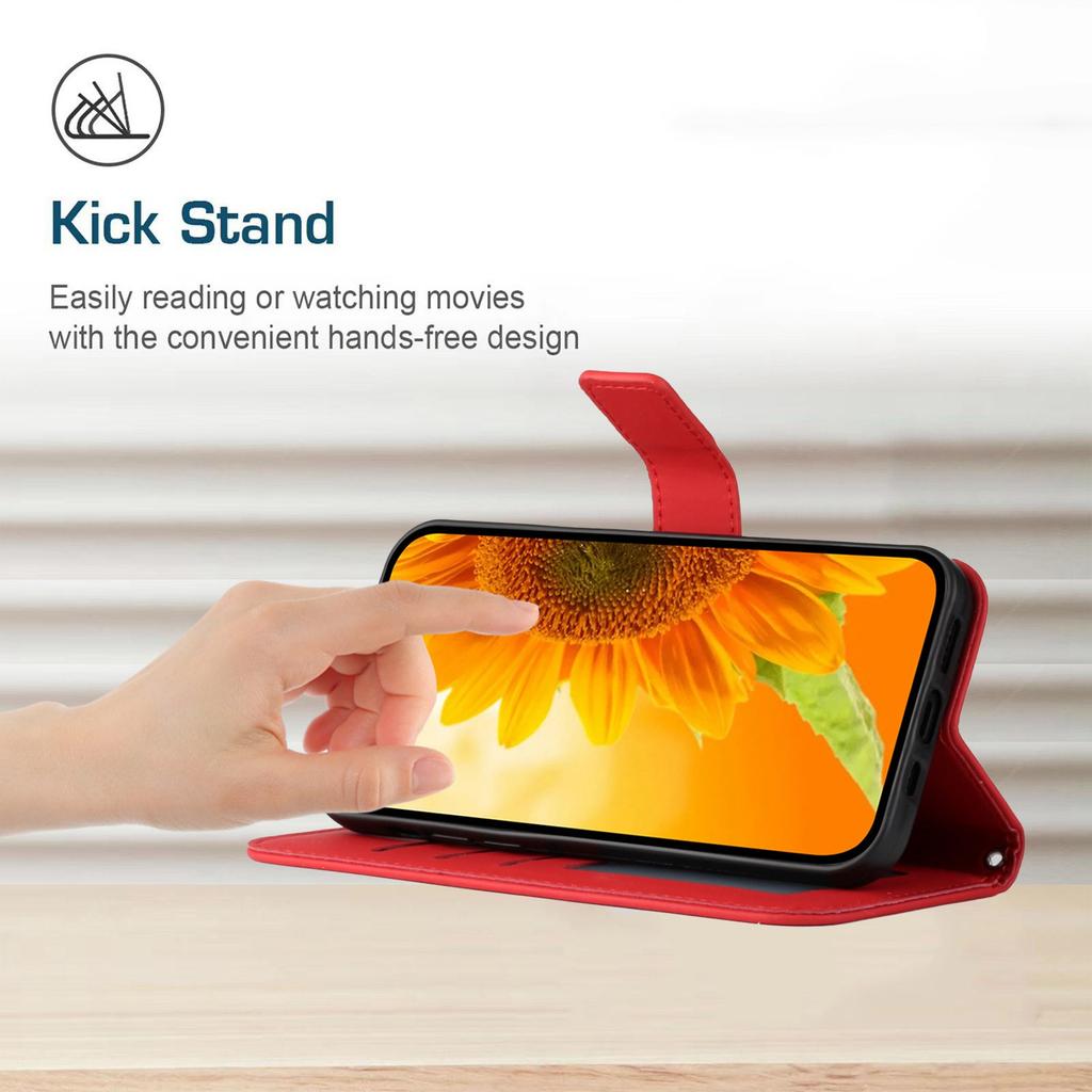 For Oppo Reno13 F 4G/5G Case Sunflower Imprint PU Leather Phone Cover with Long Strap