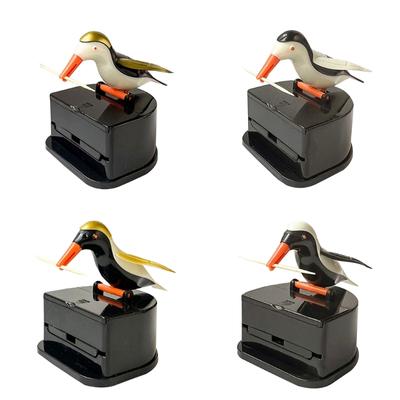 Automatic Toothpick Holder Little Bird Toothpick Dispenser Press Type Toothpick Box for Restaurant, Kitchen, Party