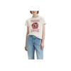 Levis Logo Printed Round Neck Pullover Casual Short Sleeve T-Shirt Women T-Shirt Off-White A2226-0080