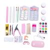 Nagelkunst-Set Maniküre Aushärtungslicht 12 Glitzerpulver DIY Nagelkunstwerkzeuge für Anfänger mit Nagelspitzen Dekorationen
