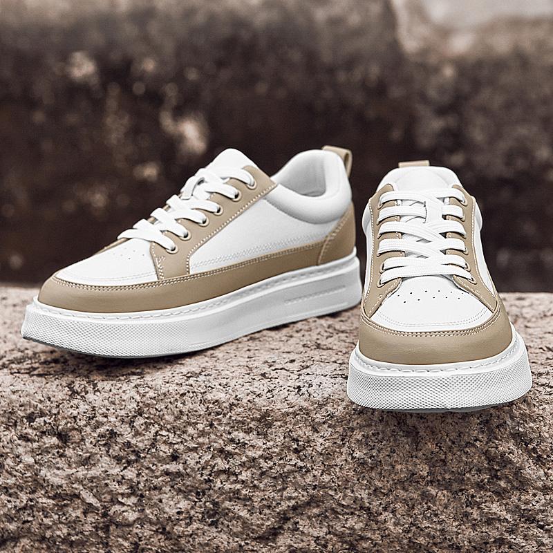 Fashion Fashion Genuine Leather Men Vulcanized Sheos New Leisure Walk Skateboard Footwear Sneakers Casual Athletic Shoes Tenis Masculino
