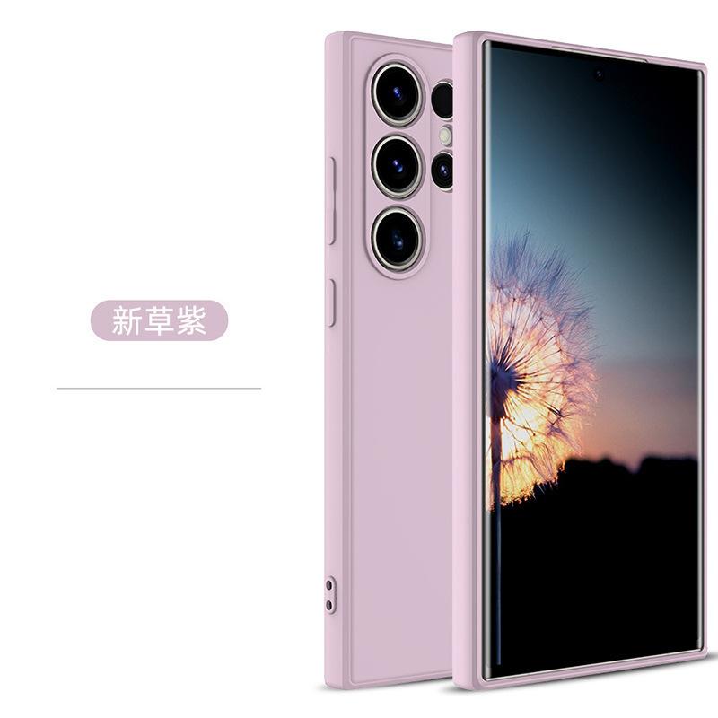 Applicable to Samsung S25Ultra mobile phone case ultra-thin matte skin feeling liquid tpu soft Note20 all-inclusive S24plus